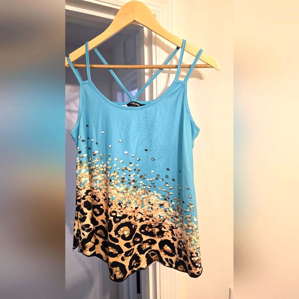5 for $ 25 Bundle deal - Blue and Black colorful Leopard Print Women's Top